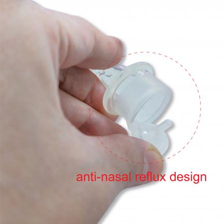 diseño anti-reflujo nasal